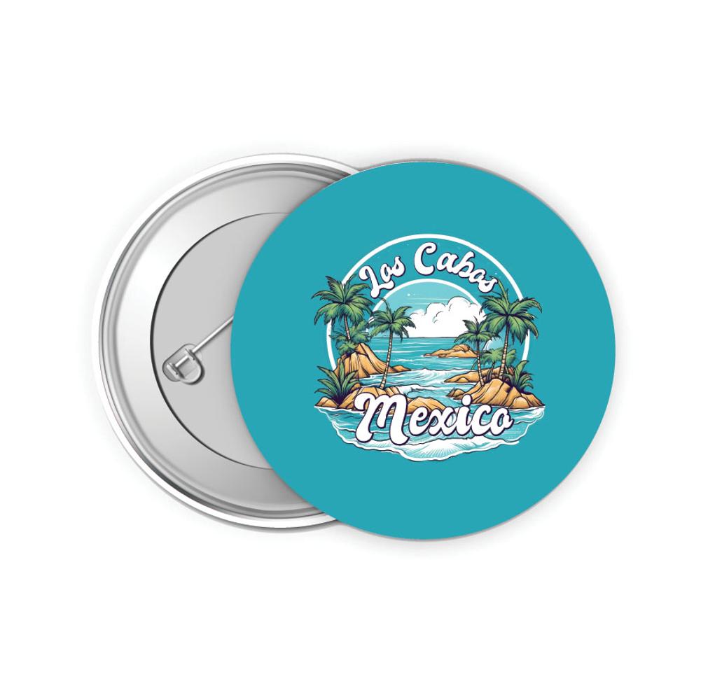 Los Cabos Mexico Design A Souvenir Small 2-Inch Button Pin 4 Pack