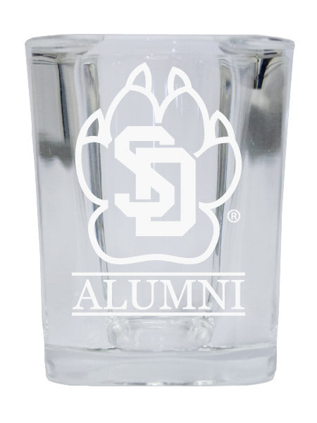 NCAA South Dakota Coyotes Alumni 2oz Laser Etched Square Shot Glass 