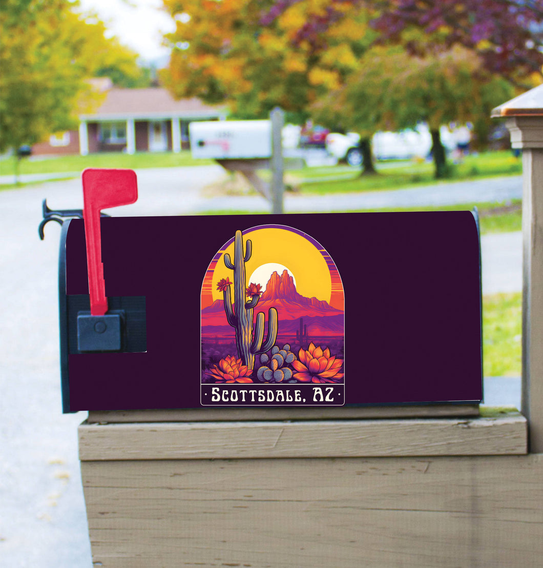 Scottsdale Arizona Design B Souvenir Magnetic Mailbox Cover