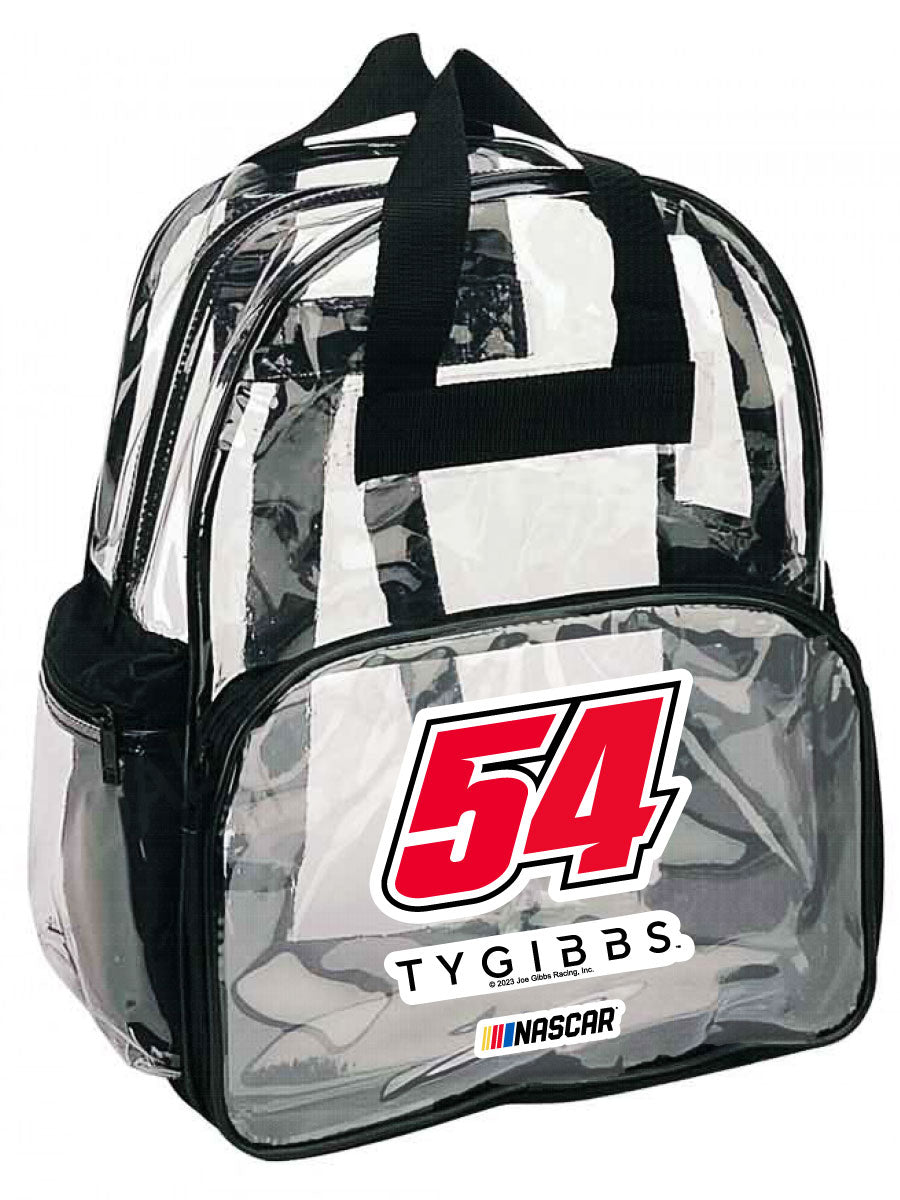 #54 Ty Gibbs Officially Licensed Clear Backpack