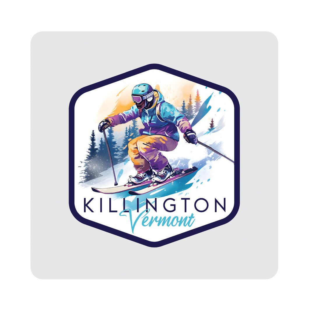 Killington Vermont Design A Souvenir 4x4-Inch Coaster Acrylic 4 Pack