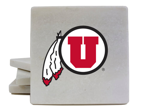 Utah Utes Marble Coasters - Elegantly Crafted, Officially Licensed Luxury