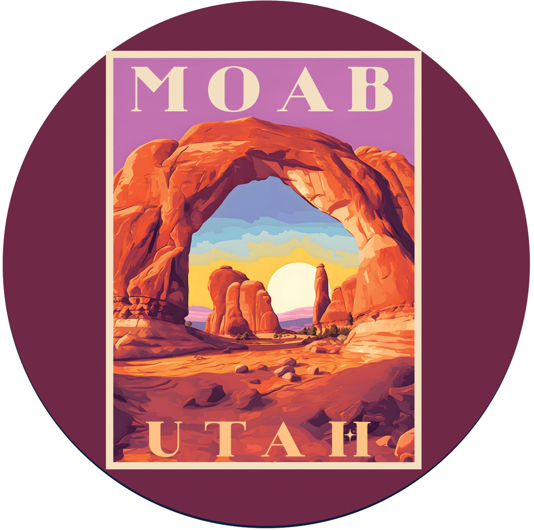 Moab Utah Design A Souvenir Coaster Paper  4 Pack