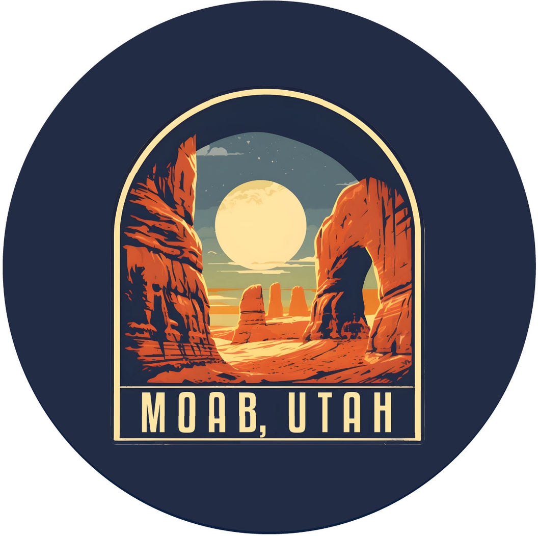 Moab Utah Design B Souvenir Coaster Paper  4 Pack