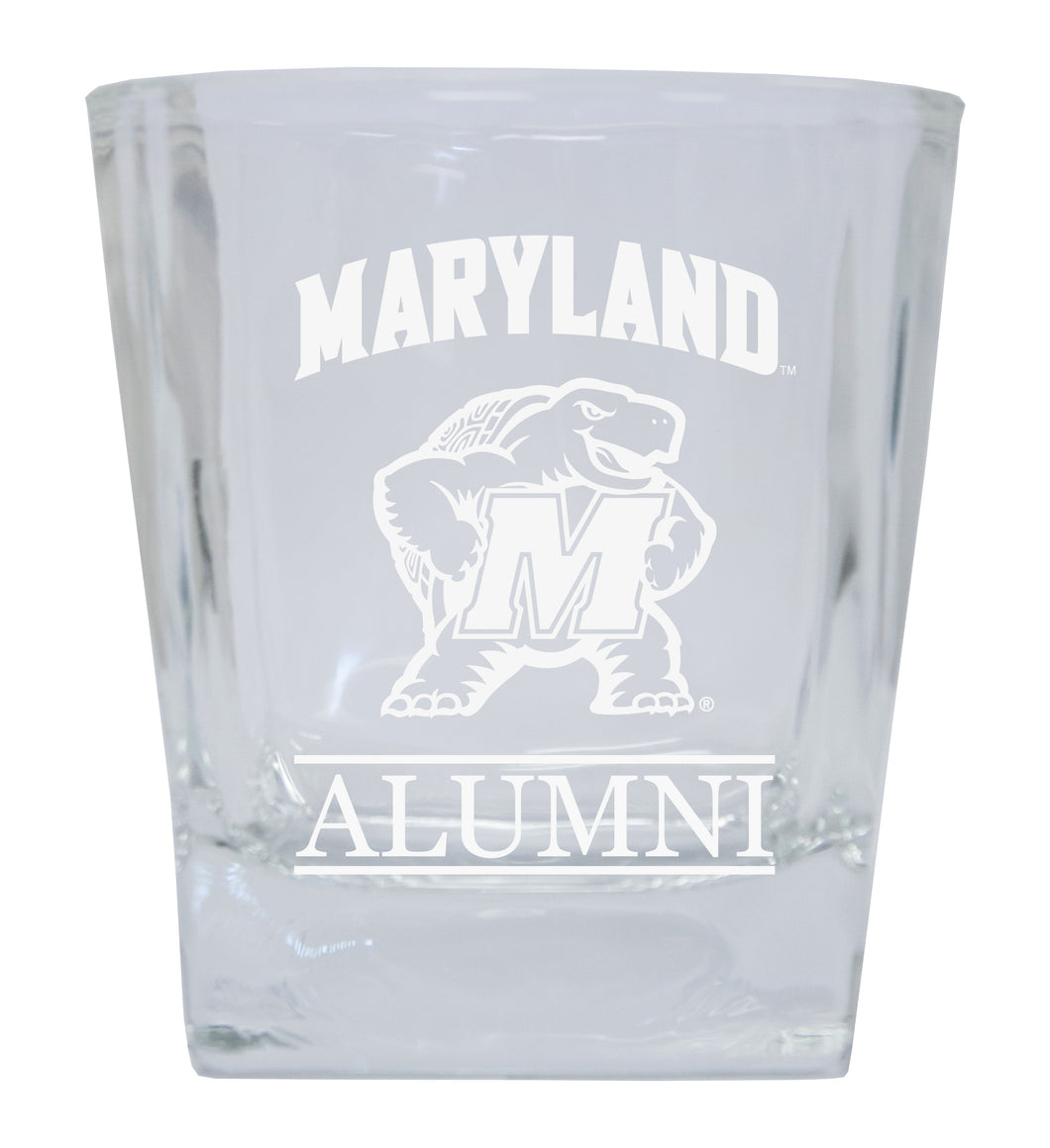 Maryland Terrapins Alumni Elegance - 5 oz Etched Shooter Glass Tumbler 4-Pack