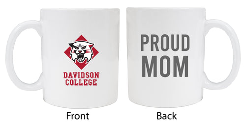 Davidson College Proud Mom Ceramic Coffee Mug - White