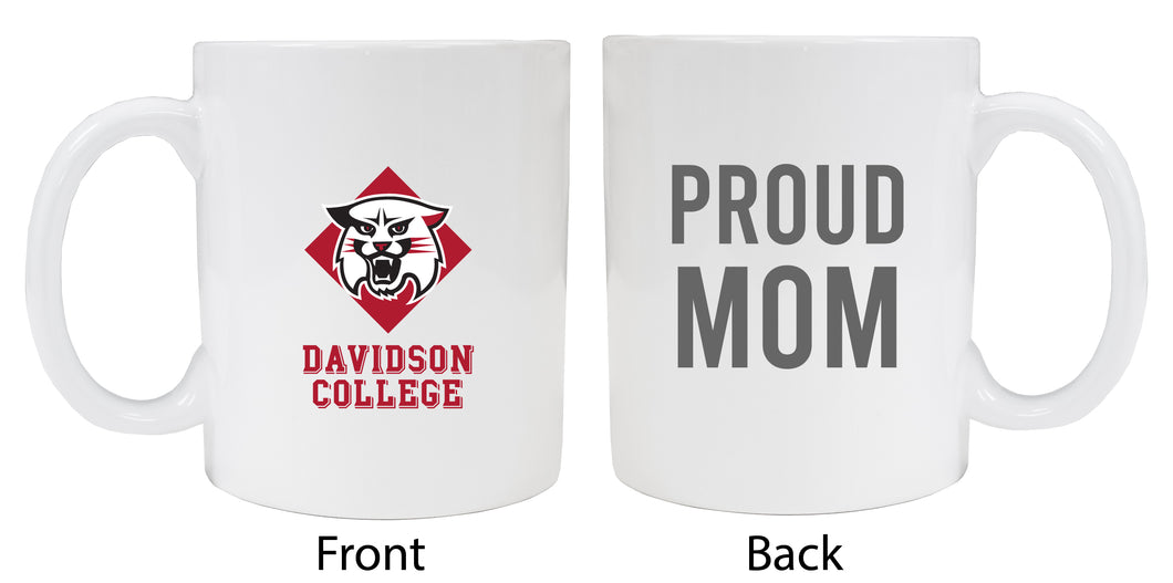 Davidson College Proud Mom Ceramic Coffee Mug - White