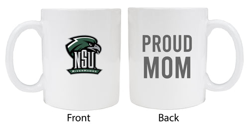 Northeastern State University Riverhawks Proud Mom Ceramic Coffee Mug - White (2 Pack)