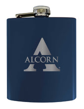 Load image into Gallery viewer, Alcorn State Braves Stainless Steel Etched Flask 7 oz - Officially Licensed, Choose Your Color, Matte Finish
