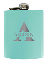 Load image into Gallery viewer, Alcorn State Braves Stainless Steel Etched Flask 7 oz - Officially Licensed, Choose Your Color, Matte Finish
