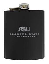 Load image into Gallery viewer, Alabama State University Stainless Steel Etched Flask 7 oz - Officially Licensed, Choose Your Color, Matte Finish
