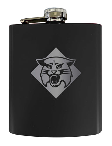 Davidson College Stainless Steel Etched Flask 7 oz - Officially Licensed, Choose Your Color, Matte Finish