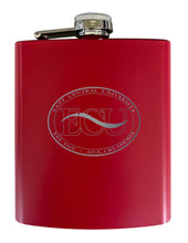 Load image into Gallery viewer, East Central University Tigers Stainless Steel Etched Flask 7 oz - Officially Licensed, Choose Your Color, Matte Finish
