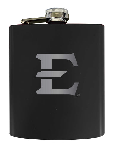 East Tennessee State University Stainless Steel Etched Flask 7 oz - Officially Licensed, Choose Your Color, Matte Finish