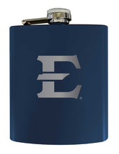 Load image into Gallery viewer, East Tennessee State University Stainless Steel Etched Flask 7 oz - Officially Licensed, Choose Your Color, Matte Finish
