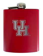 Load image into Gallery viewer, University of Houston Stainless Steel Etched Flask 7 oz - Officially Licensed, Choose Your Color, Matte Finish
