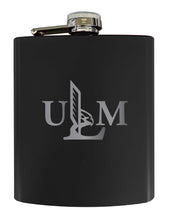 Load image into Gallery viewer, University of Louisiana Monroe Stainless Steel Etched Flask 7 oz - Officially Licensed, Choose Your Color, Matte Finish
