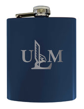 Load image into Gallery viewer, University of Louisiana Monroe Stainless Steel Etched Flask 7 oz - Officially Licensed, Choose Your Color, Matte Finish
