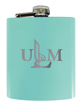 Load image into Gallery viewer, University of Louisiana Monroe Stainless Steel Etched Flask 7 oz - Officially Licensed, Choose Your Color, Matte Finish
