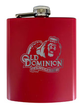 Load image into Gallery viewer, Old Dominion Monarchs Stainless Steel Etched Flask 7 oz - Officially Licensed, Choose Your Color, Matte Finish
