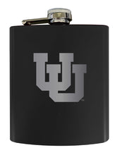 Load image into Gallery viewer, Utah Utes Stainless Steel Etched Flask 7 oz - Officially Licensed, Choose Your Color, Matte Finish
