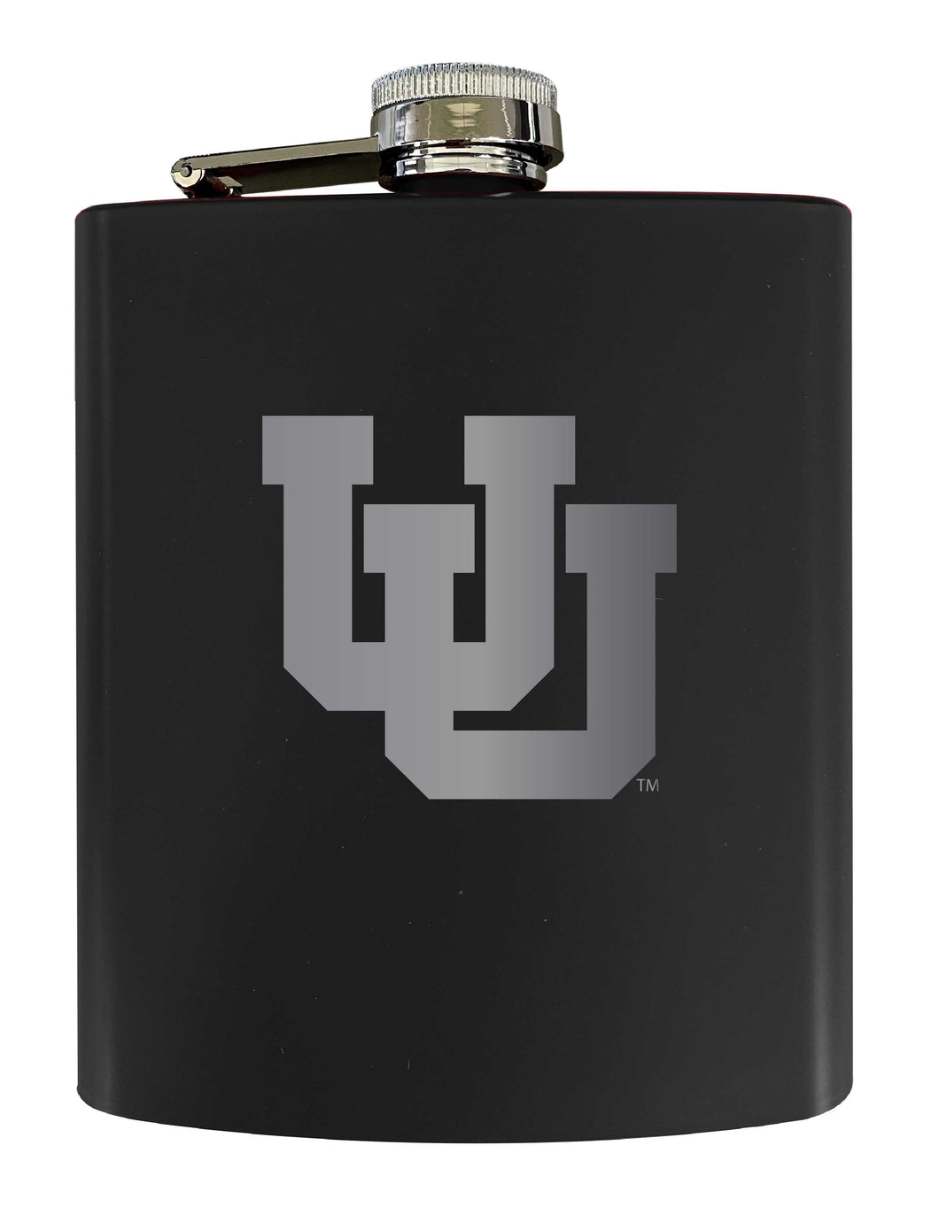 Utah Utes Stainless Steel Etched Flask 7 oz - Officially Licensed, Choose Your Color, Matte Finish