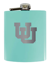 Load image into Gallery viewer, Utah Utes Stainless Steel Etched Flask 7 oz - Officially Licensed, Choose Your Color, Matte Finish
