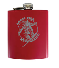 Load image into Gallery viewer, Angel Fire New Mexico Souvenir 7 oz Engraved Steel Flask Matte Finish
