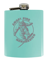 Load image into Gallery viewer, Angel Fire New Mexico Souvenir 7 oz Engraved Steel Flask Matte Finish
