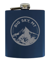 Load image into Gallery viewer, Big Sky Montana Souvenir 7 oz Engraved Steel Flask Matte Finish
