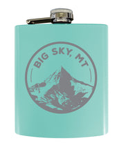 Load image into Gallery viewer, Big Sky Montana Souvenir 7 oz Engraved Steel Flask Matte Finish
