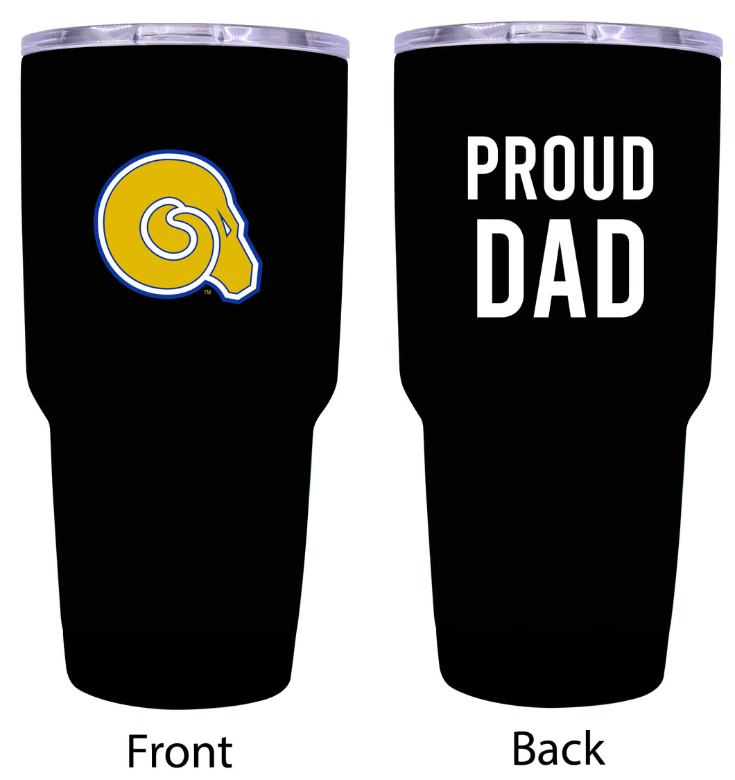 Albany State University Proud Dad 24 oz Insulated Stainless Steel Tumbler Black