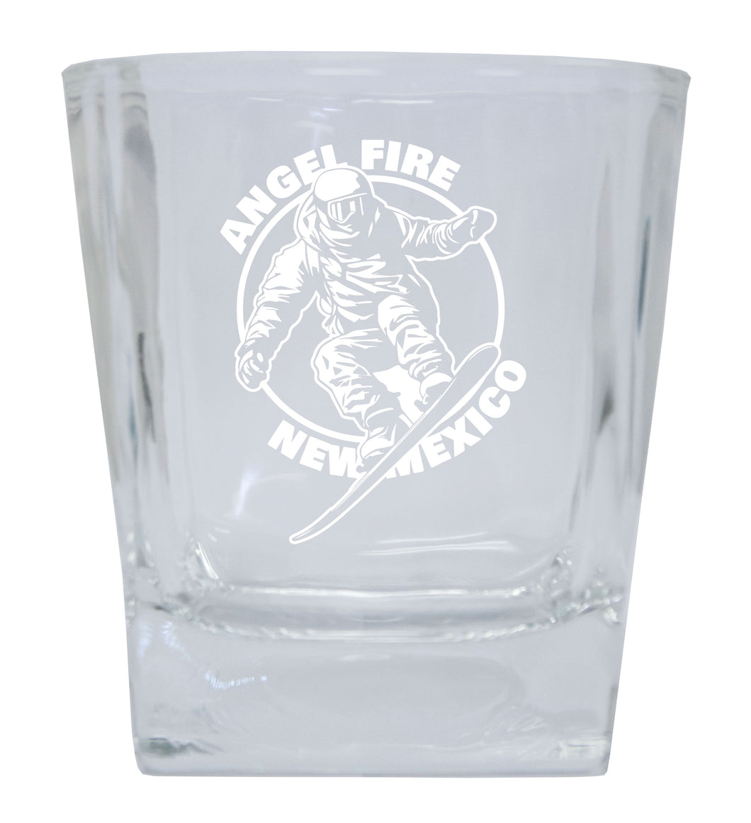 Angel Fire New Mexico Souvenir 8oz Engraved Whiskey Glass Rocks Glass