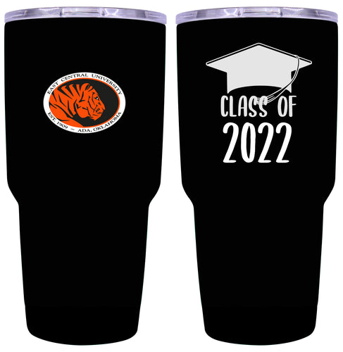 East Central University Tigers Graduation Insulated Stainless Steel Tumbler Black