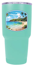 Load image into Gallery viewer, A 24 oz insulated stainless steel tumbler with detailed Roatan Honduras design, featuring vibrant colors and a functional, straw-friendly lid. Ideal for travel or daily use.
