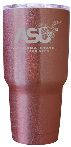 Alabama State University Premium Laser Engraved Tumbler - 24oz Stainless Steel Insulated Mug Rose Gold