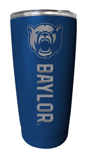 Baylor Bears NCAA Laser-Engraved Tumbler - 16oz Stainless Steel Insulated Mug Choose Your Color