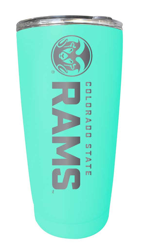 Colorado State Rams NCAA Laser-Engraved Tumbler - 16oz Stainless Steel Insulated Mug Choose Your Color