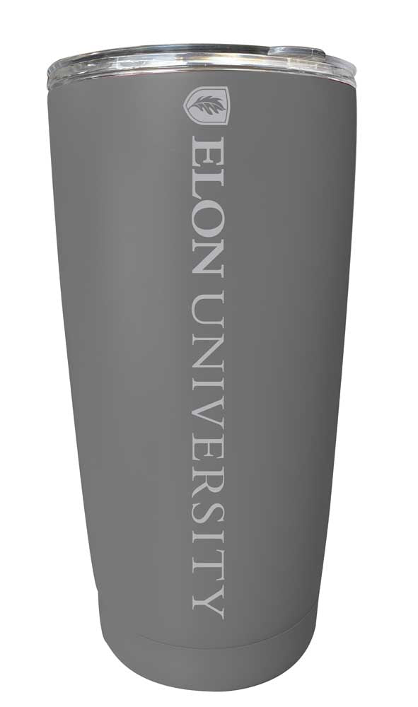 Elon University NCAA Laser-Engraved Tumbler - 16oz Stainless Steel Insulated Mug