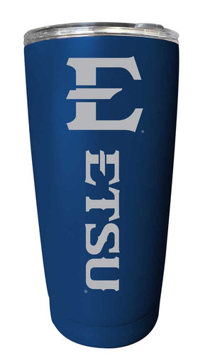 East Tennessee State University NCAA Laser-Engraved Tumbler - 16oz Stainless Steel Insulated Mug Choose Your Color