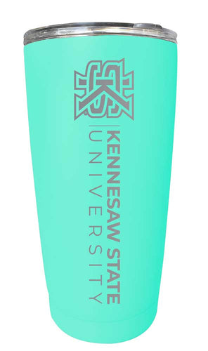 Kennesaw State University NCAA Laser-Engraved Tumbler - 16oz Stainless Steel Insulated Mug Choose Your Color