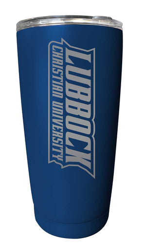 Lubbock Christian University Chaparral NCAA Laser-Engraved Tumbler - 16oz Stainless Steel Insulated Mug Choose Your Color