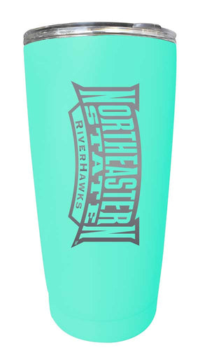 Northeastern State University Riverhawks NCAA Laser-Engraved Tumbler - 16oz Stainless Steel Insulated Mug Choose Your Color