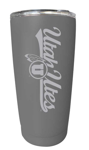 Utah Utes NCAA Laser-Engraved Tumbler - 16oz Stainless Steel Insulated Mug