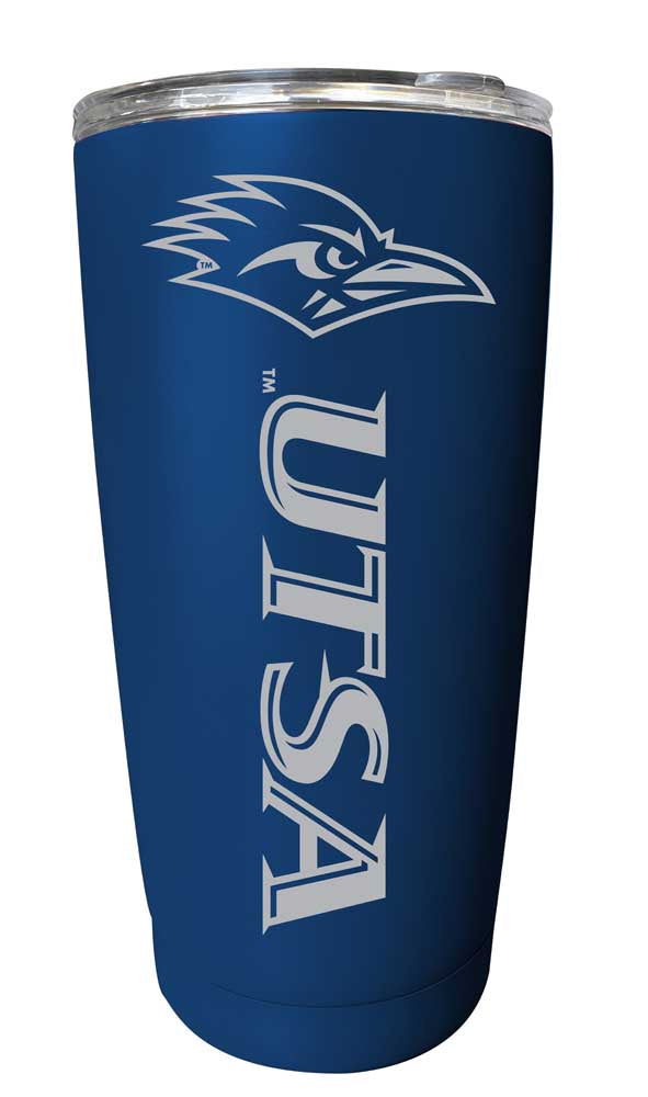 UTSA Road Runners NCAA Laser-Engraved Tumbler - 16oz Stainless Steel Insulated Mug Choose Your Color