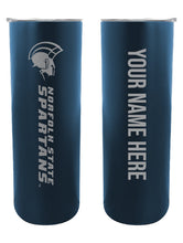 Load image into Gallery viewer, Norfolk State University Etched Custom NCAA Skinny Tumbler - 20oz Personalized Stainless Steel Insulated Mug
