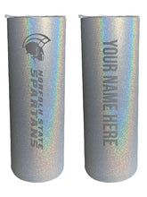 Load image into Gallery viewer, Norfolk State University Etched Custom NCAA Skinny Tumbler - 20oz Personalized Stainless Steel Insulated Mug
