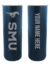 Load image into Gallery viewer, Southern Methodist University Etched Custom NCAA Skinny Tumbler - 20oz Personalized Stainless Steel Insulated Mug
