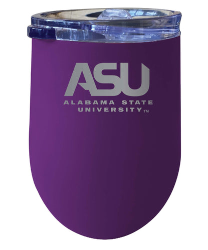 Alabama State University NCAA Laser-Etched Wine Tumbler - 12oz  Stainless Steel Insulated Cup