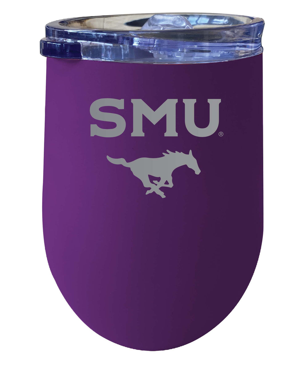 Southern Methodist University NCAA Laser-Etched Wine Tumbler - 12oz  Stainless Steel Insulated Cup